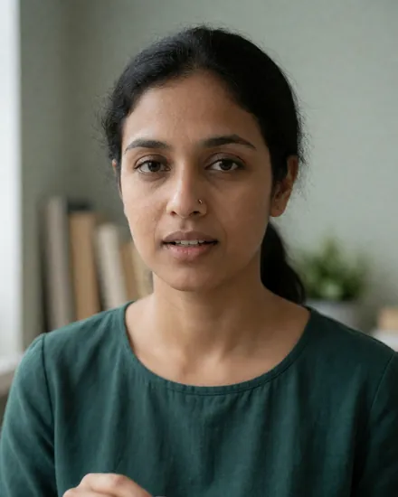 Priya, an AI creator from the HyperReel house cast.